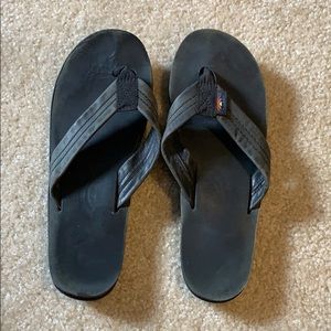 Gray Leather Rainbows  - Womens Medium